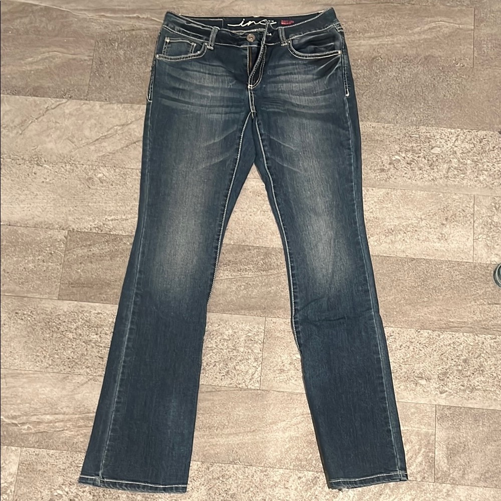 Women's Blue Boot Leg Regular Fit Jeans